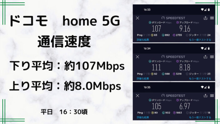 home5G通信速度の画像